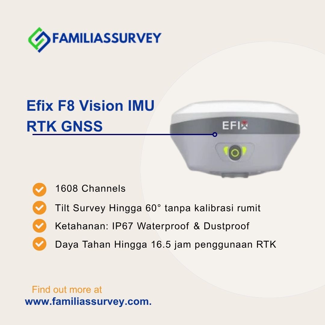 GPS Geodetik Efix F8 Vision IMU RTK GNSS
